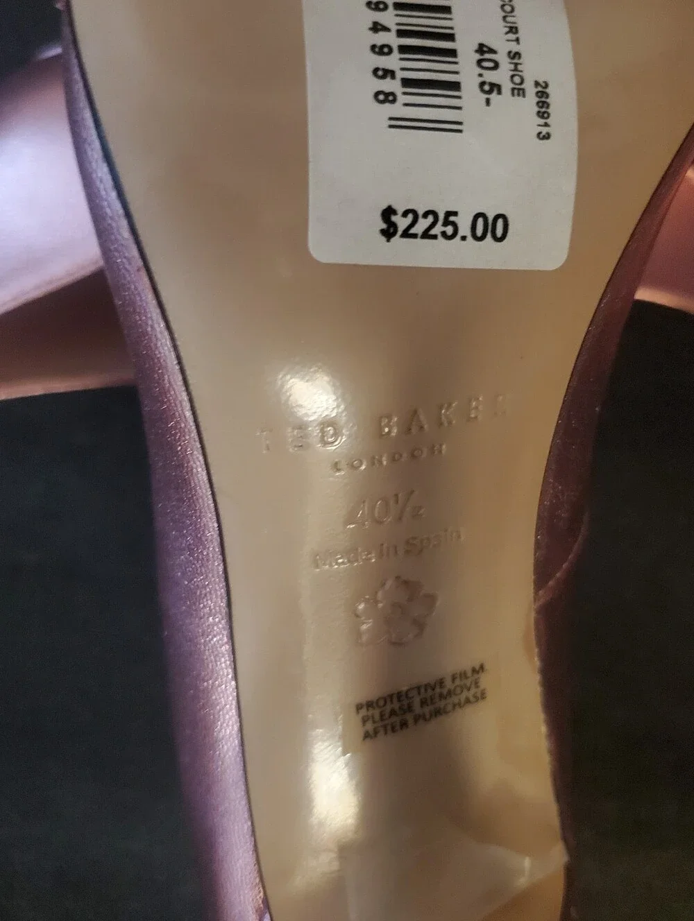 Ted Baker RYAL Metallic Pink Pointed-Toe Bow Stiletto Pumps - Women SZ 9.5